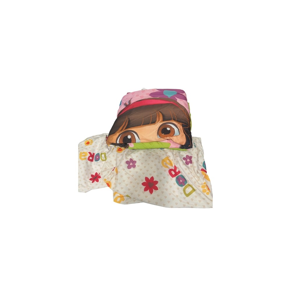 Dora the Explorer Animal Friends Toddler Comforter & Pillowcase Set Kids Bedding